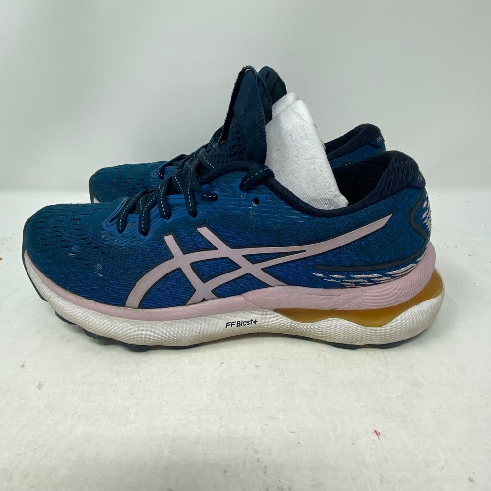 ASICS GEL-Nimbus 24 Womens 7.5 Blue Running Jogging Shoes 1012B201